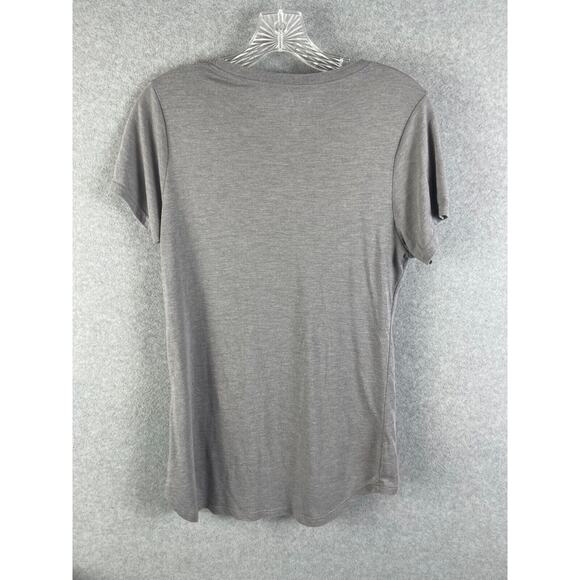 Harry Potter Hogwarts T Shirt Women's Size L Gray Shining Logo Scoop‎ Neck FLAW - Picture 4 of 7